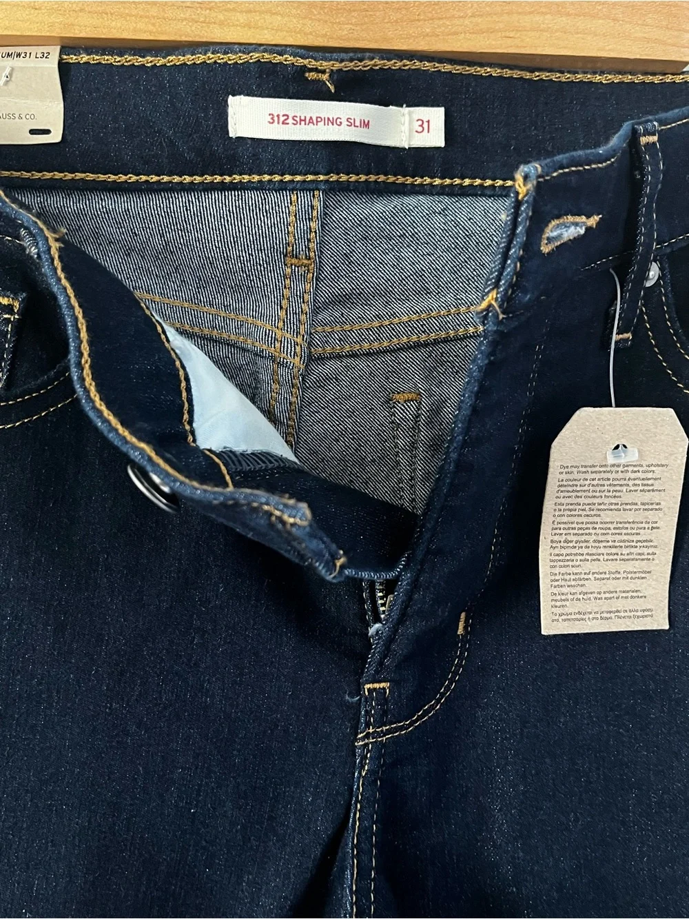 *2 PAIRS* Levi's Dark Wash "312 Shaping Slim" Mid-Rise Jeans - Picture 4 of 7